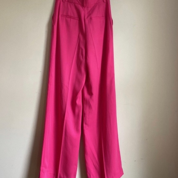 Zara Wide Leg Pink Trouser Pants - Picture 6 of 6